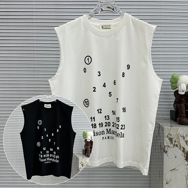 [Great Deal] MM6 Maison Margiela Replica Numbering Logo T-Shirt Vest 2 Colors Mad64838
