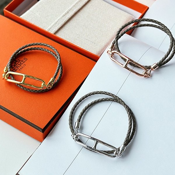 Hard to find Hermes choker, Louris leather double bracelet replica erk98359