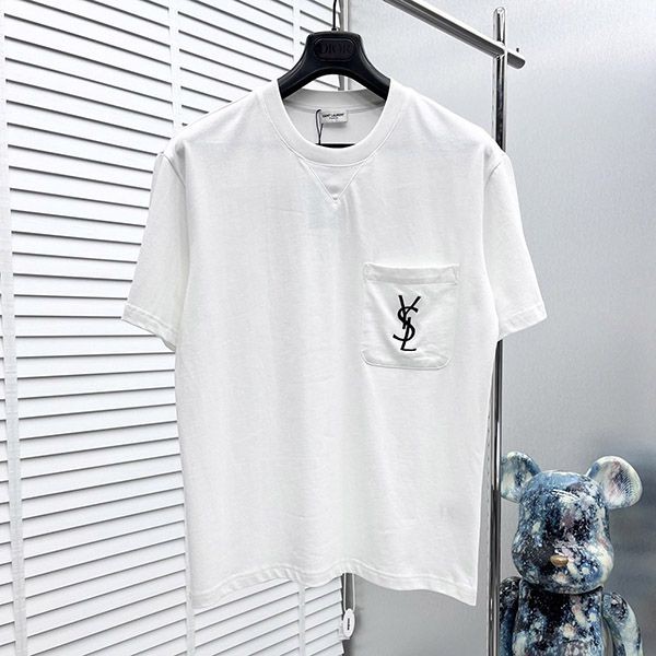 Saint Laurent Replica Cotton Jersey T-Shirt Sab23034 Saint Laurent Replica Cotton Jersey T-Shirt Sab23034