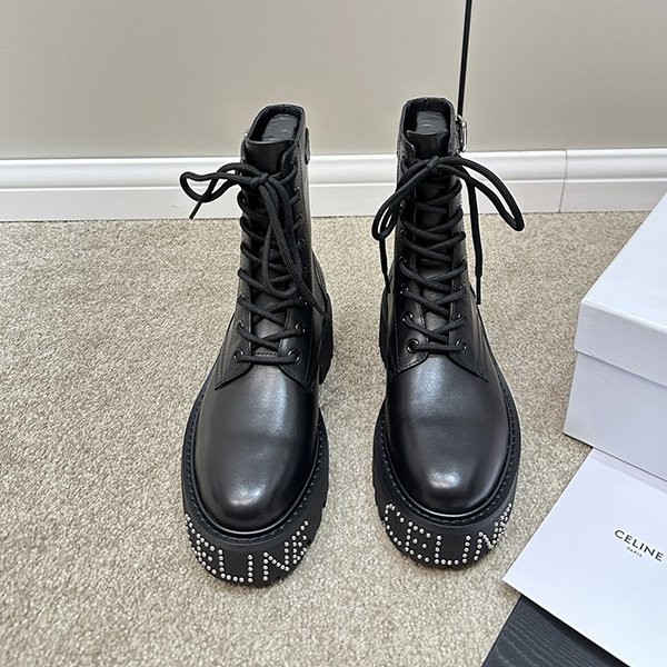 [Used by many celebrities] Celine Bulky Lace-up Boots Replica Ceh33318