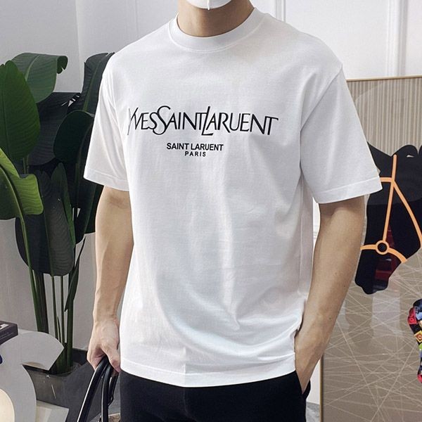 Recommended Saint Laurent Cotton Jersey T-shirt Sax34382