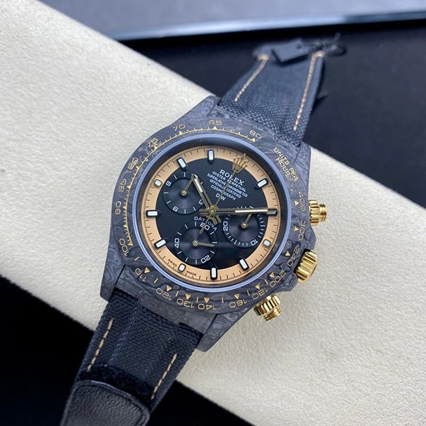 Free shipping Rolex replica DiW Carbon Daytona "CREAM INVERT GOLD" rom77516