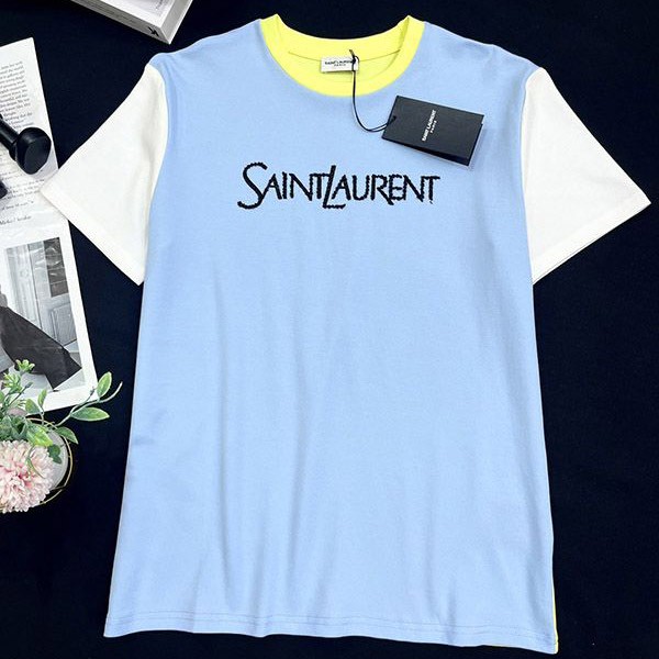 Saint Laurent Cotton Jersey T-Shirt Replica Sav13508 Saint Laurent Cotton Jersey T-Shirt Replica Sav13508