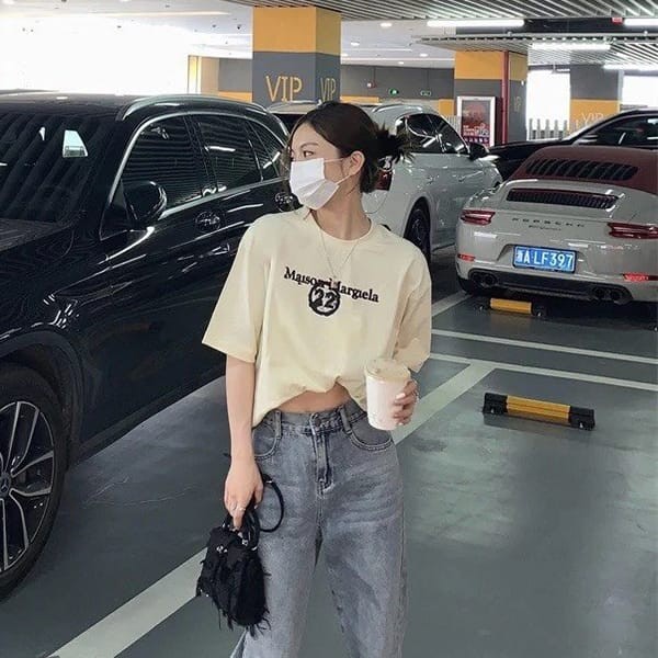 Recommended MM6 Maison Margiela logo print T-shirt copy 2 colors Maa25289