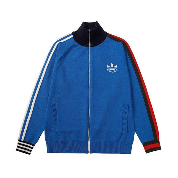 adidasX Gucci Cotton Jersey Zip Jacket Replica gul78582
