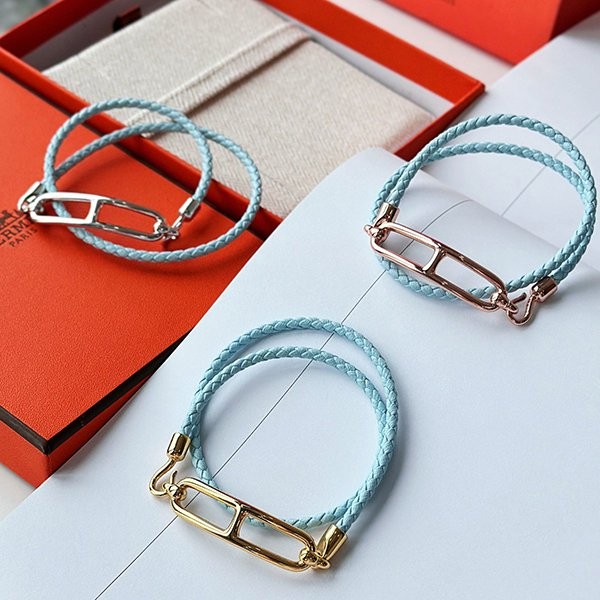 Very popular! Hermes choker, Louris replica leather double bracelet erp72196