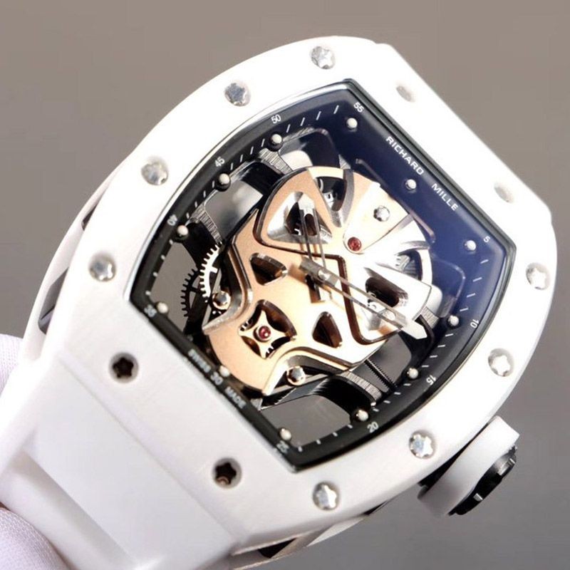 High quality Richard Mille replica tourbillon skull nano ceramic ril46366