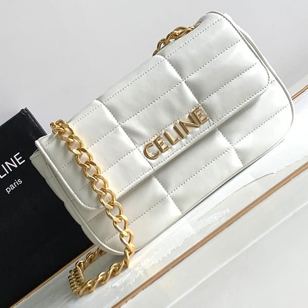 [Very convenient] Celine replica monochrome padded shoulder bag Ceb96412