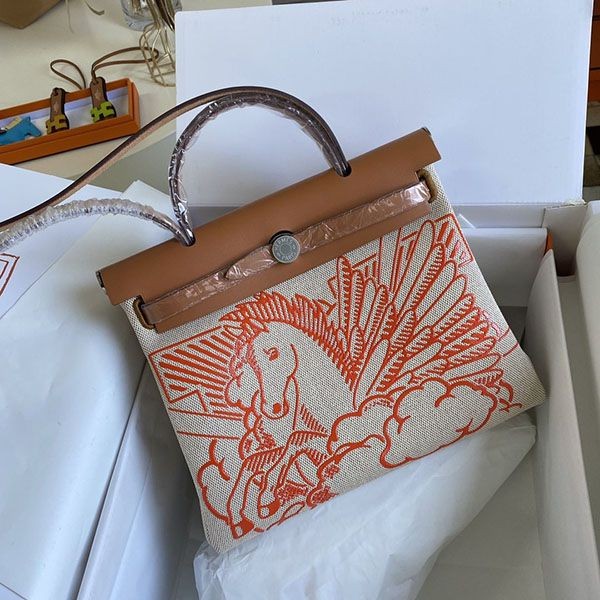 Classic Hermes Herbag Zip 31 PM size tote bag replica erl66952