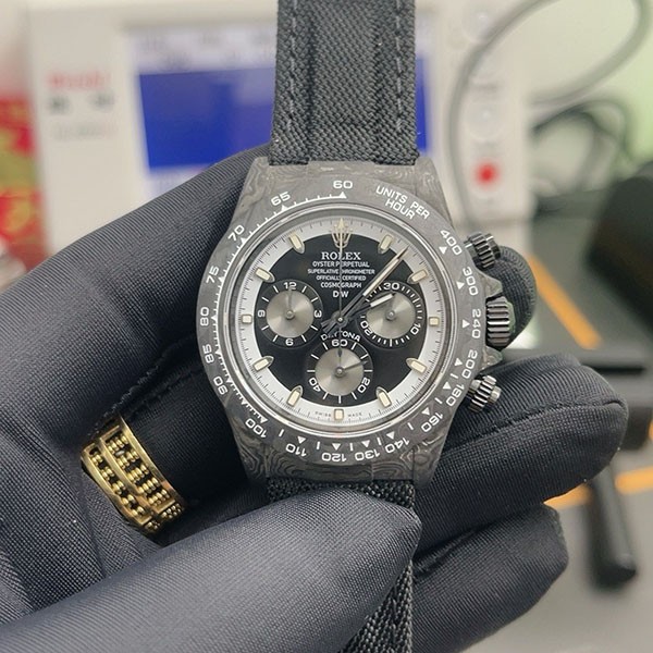 Rolex Replica DiW Carbon Daytona "CREAM INVERT" rou36145 Rolex Replica DiW Carbon Daytona "CREAM INVERT" rou36145