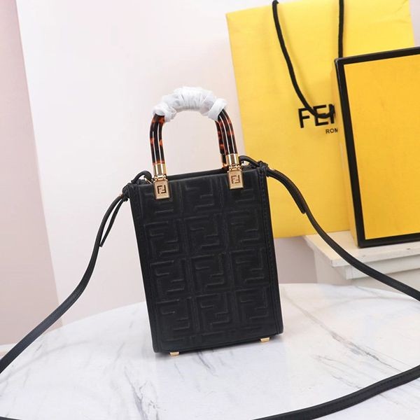Fendi Sunshine Shopper FF pattern leather mini bag replica fet50094 Fendi Sunshine Shopper FF pattern leather mini bag replica fet50094