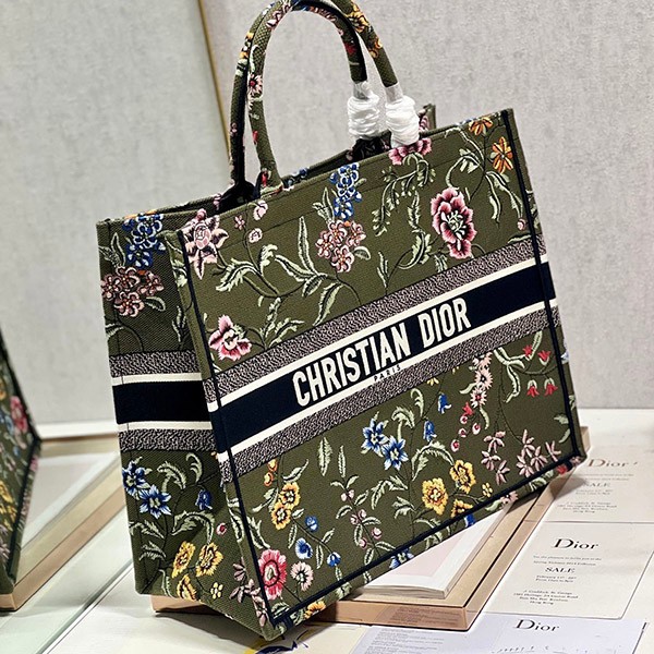 Free shipping Dior replica book tote Petites Fleurs large bag M911
