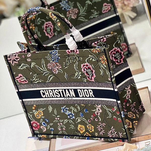Free shipping Dior replica book tote Petites Fleurs large bag M911