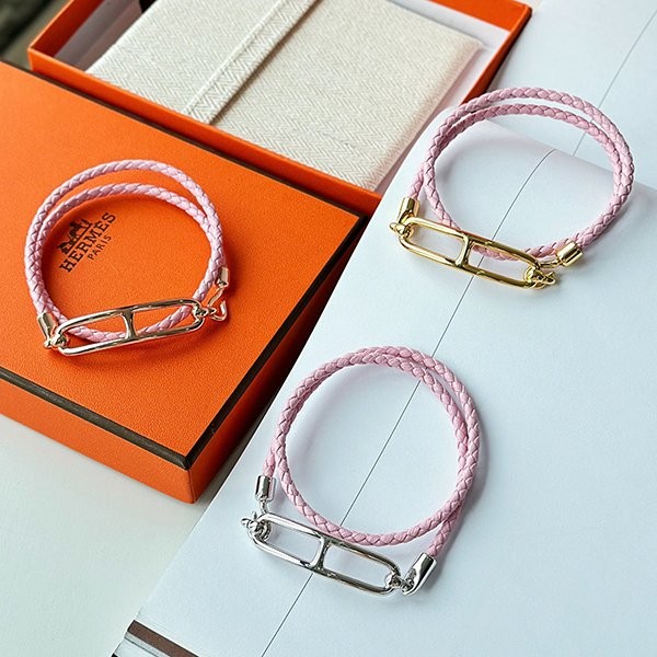 Very popular! Hermes replica choker, Louris leather double bracelet erx27758