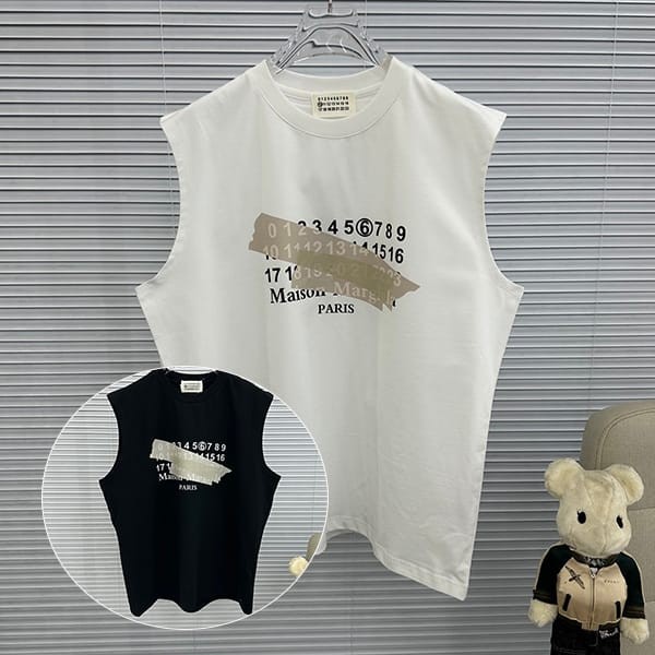 Rare MM6 Maison Margiela Numbering Logo T-Shirt Vest Replica 2 Colors Mat54728 Rare MM6 Maison Margiela Numbering Logo T-Shirt Vest Replica 2 Colors Mat54728