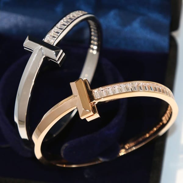 Rare Tiffany replica T1 wide bracelet unisex 2 colors Tiu62069