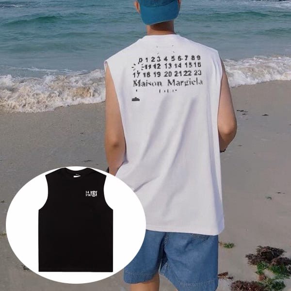 Very popular! MM6 Maison Margiela numbering logo T-shirt vest replica 2 colors Max07847 Very popular! MM6 Maison Margiela numbering logo T-shirt vest replica 2 colors Max07847