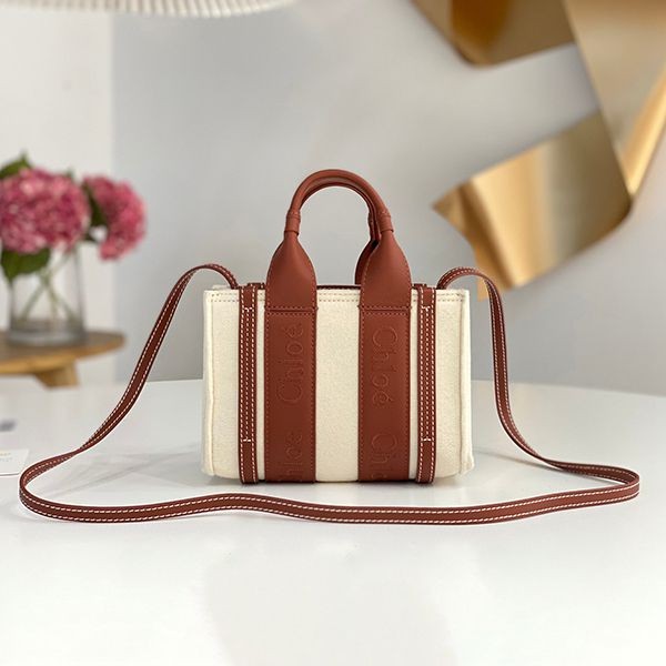 Sold out Chloe Woody replica medium canvas tote bag chx08504