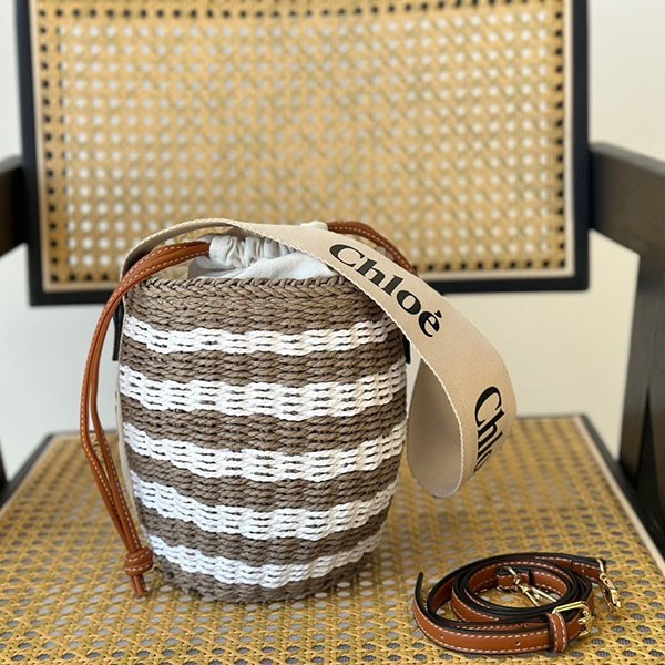 Chloe Beehive Bag Replica Raffia & Rubber Anagram che14355