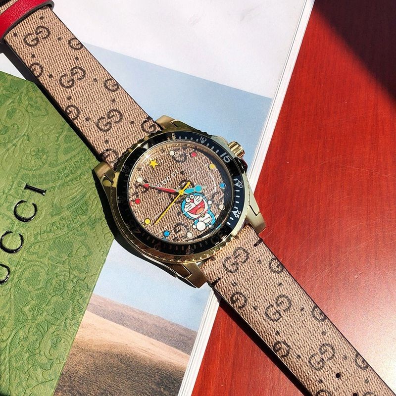 《Very Popular》Gucci Doraemon Collaboration [Gucci Watch Replica] Luxurious and Stylish ☆ Hot Topic Dive watch 38mm gug93137