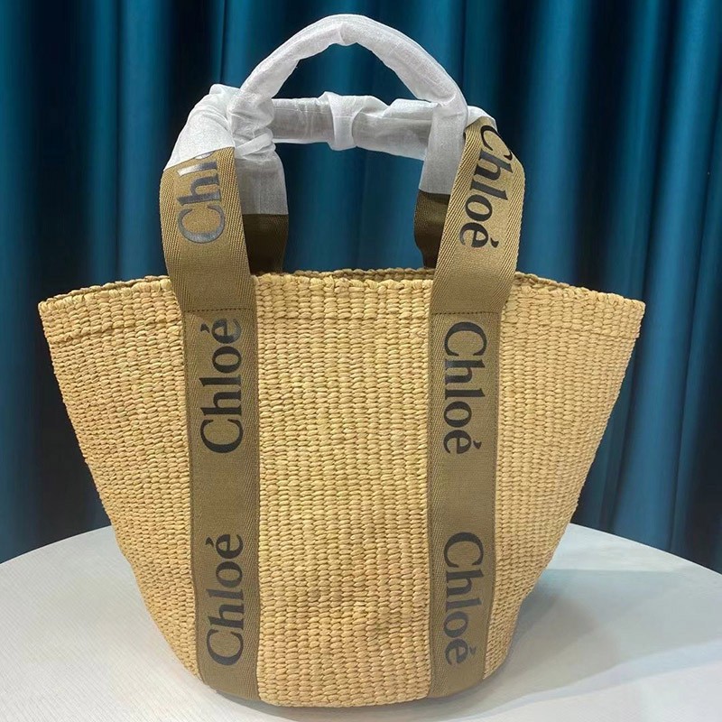 Not available in Japan Chloe Woody Fake Basket Bag ☆ Raffia Tote Bag ☆ Shipping included CHC21US380E6520F Not available in Japan Chloe Woody Fake Basket Bag ☆ Raffia Tote Bag ☆ Shipping included CHC21US380E6520F