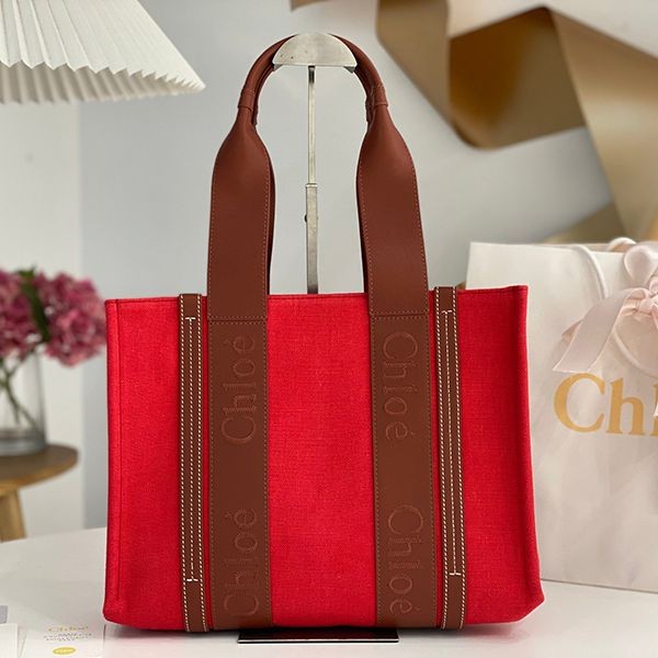 Secured Chloe Woody Replica Medium Canvas Tote Bag chh73689 Secured Chloe Woody Replica Medium Canvas Tote Bag chh73689