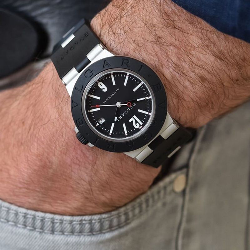 Very popular? Bulgari watch replica aluminum watch 39mm 2 colors Buc21044