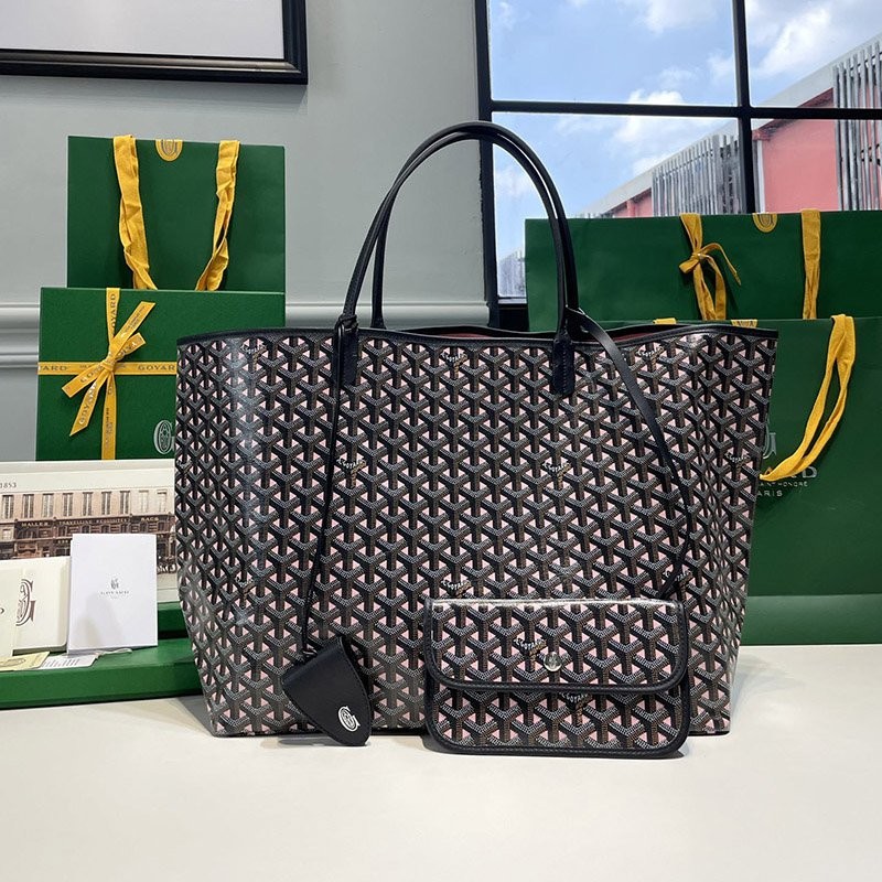 New Spring Collection Goyard Replica ∞∞ Saint Louis GM Black Tote Bag Goo80241 New Spring Collection Goyard Replica ∞∞ Saint Louis GM Black Tote Bag Goo80241