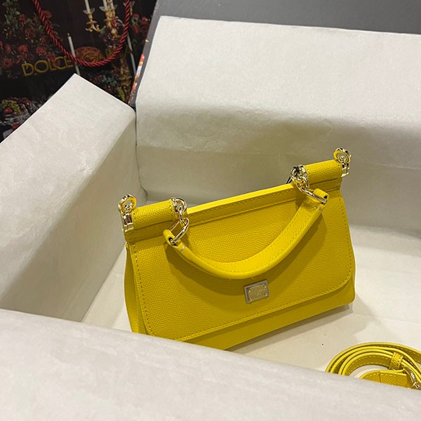 Dolce & Gabbana SICILY Bag Replica Dauphine Leather Small Size dgy42687