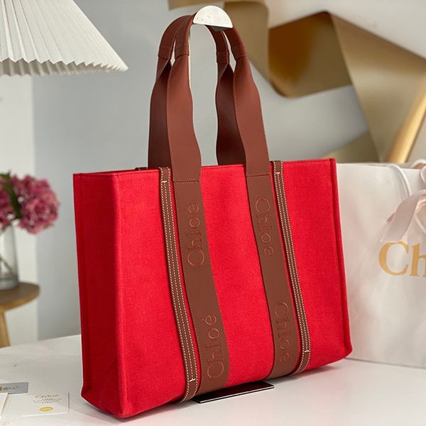 Easy to use Chloe Woody replica medium canvas tote bag chx24796