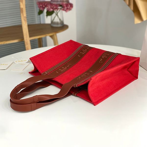 Easy to use Chloe Woody replica medium canvas tote bag chx24796