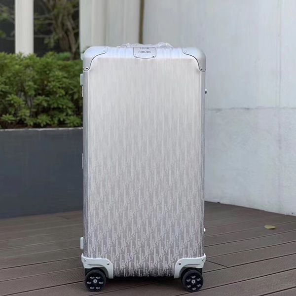 Dior x RIMOWA replica trunk carry case blue 33 inch dez10381