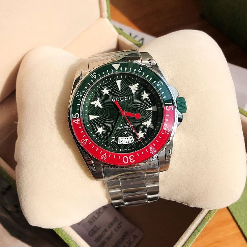 Love at first sight?★SALE! Popular design★Gucci Dive Men's Watch Replica 45mm guq73694