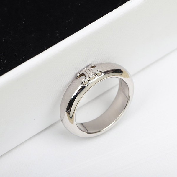 Hard to find Celine Triomphe ring replica silver Cez74468