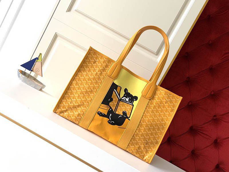Love at first sight? Goyard "Villette" Dog Marcaage Tote Bag Replica Gol90542