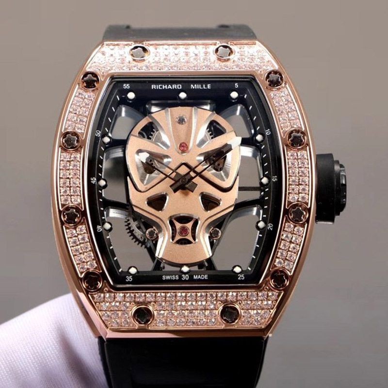 Free shipping Richard Mille Skull Watch Diamond Bezel Replica rir79252