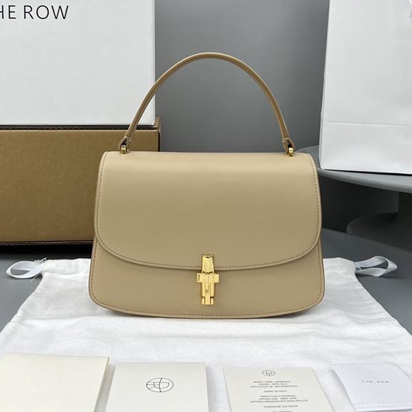 Express Shipping [The Row Replica] Leather Sophia 8.75 Handbag W1442L60BLSG