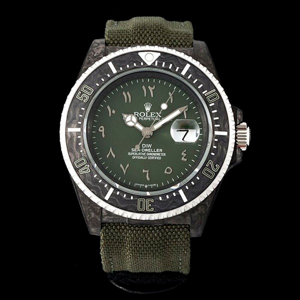 No.1 Popular Rolex Copy DiW Carbon Sea-Dweller "HUNTER ARABIC" rof17078