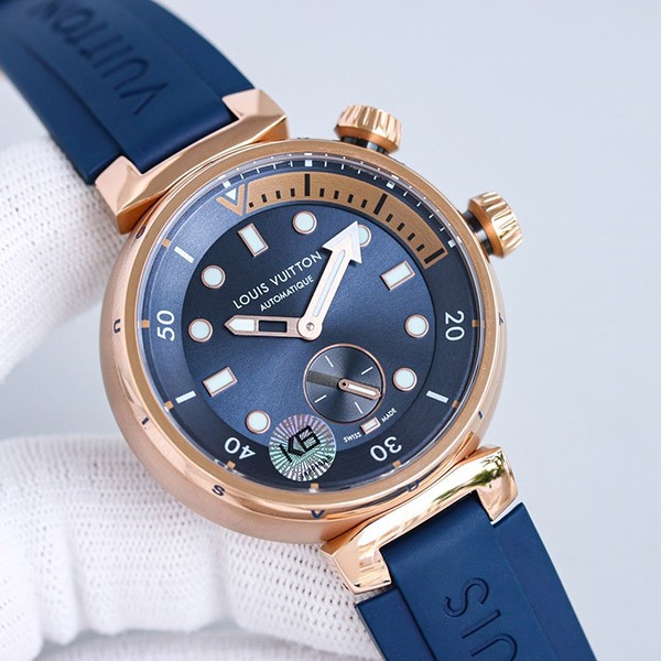 Louis Vuitton Replica Watch Tambour Automatik Street Diver Skyline Blue vut22303