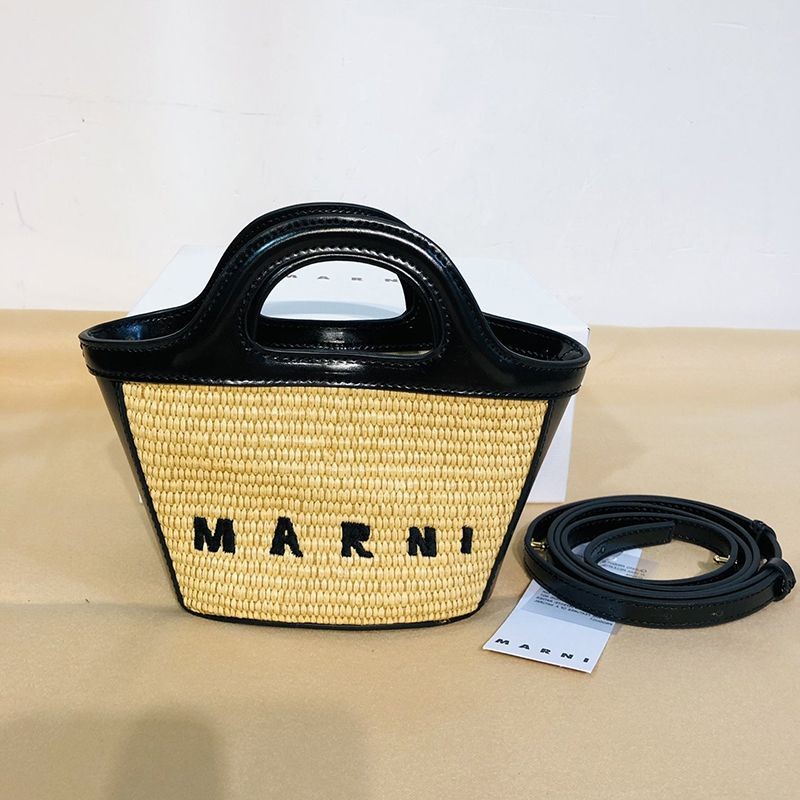 Very popular!! New color Marni TROPICALIA Micro Basket Bag Fake Marni Hammock Bag mab37012