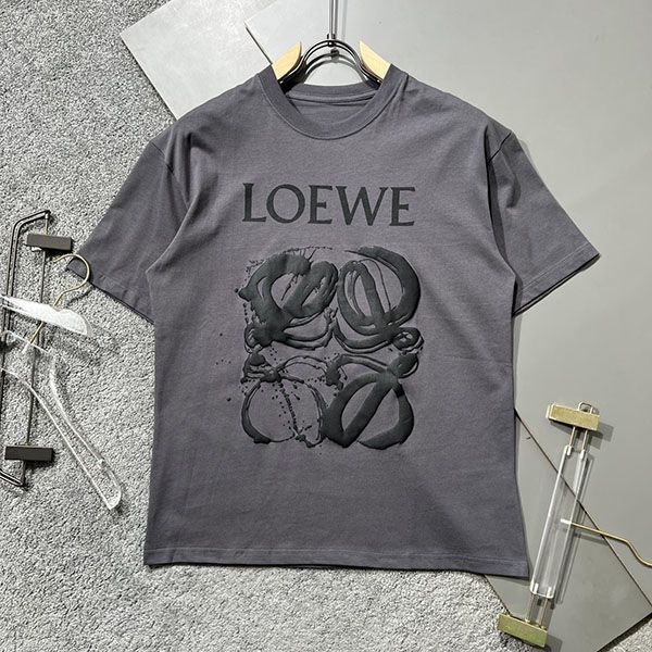 Sale New Arrivals☆Loewe★Anagram Bicolor Cotton T-Shirt Copy★ log82730 Sale New Arrivals☆Loewe★Anagram Bicolor Cotton T-Shirt Copy★ log82730