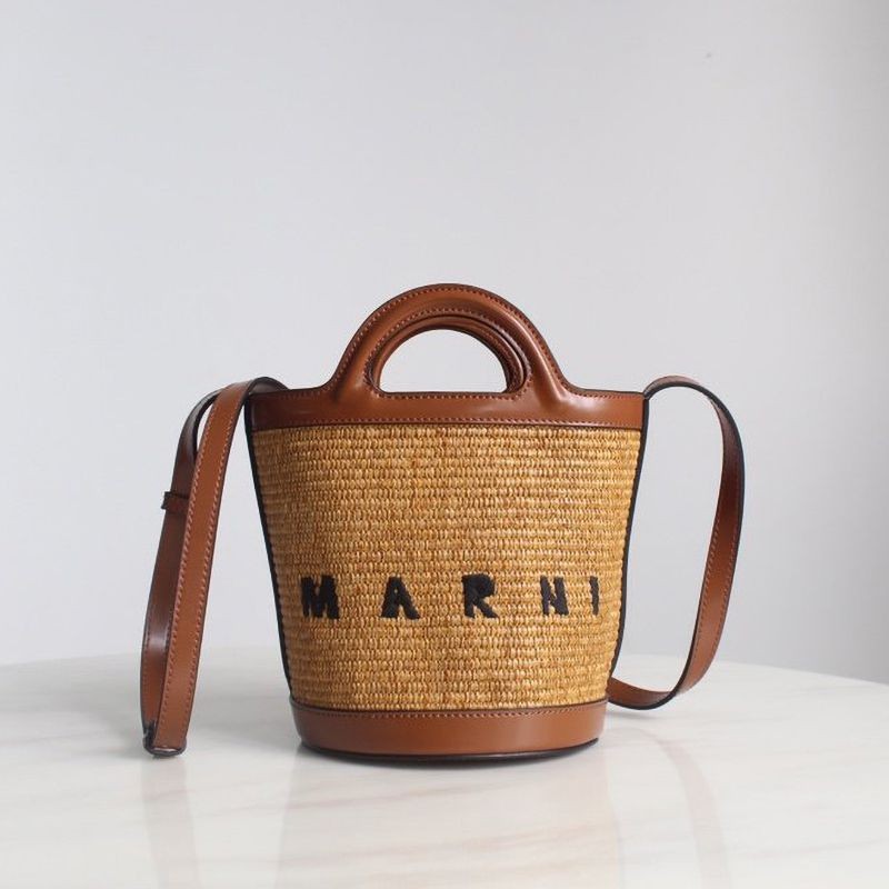 Popular classic Marni basket bag replica TROPICALIA bucket bag mar06753