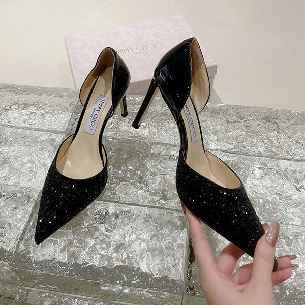 Jimmy Choo Pumps Replica ESTHER 65 Heel Glitter jiq12914