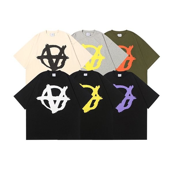 [Vetements Fake] Logo Cotton Oversized T-Shirt in Eye-catching Color vuw95617