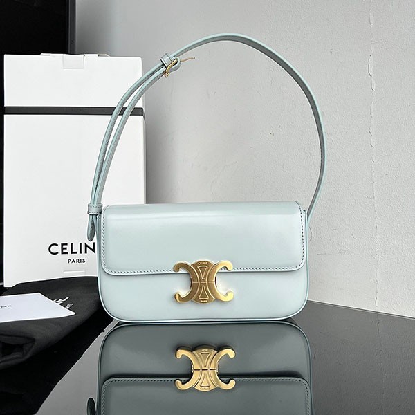 Rare Celine Triomphe Shoulder Bag Replica / Natural Calfskin Ces20133 Rare Celine Triomphe Shoulder Bag Replica / Natural Calfskin Ces20133