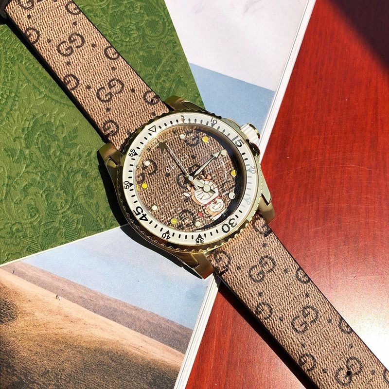 22AW New Gucci Doraemon Collaboration [Gucci Watch Replica] Luxurious and stylish ☆ Hot topic Dive watch 38mm guq83533