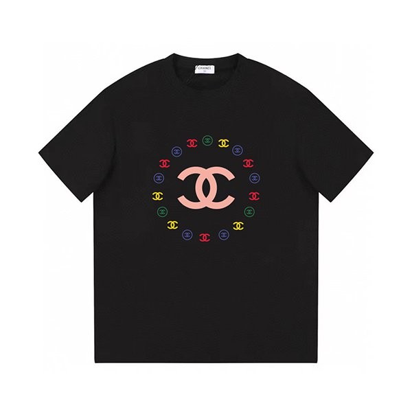 New color☆Rare Chanel T-shirt copy cotton & white★Unisex shh06857