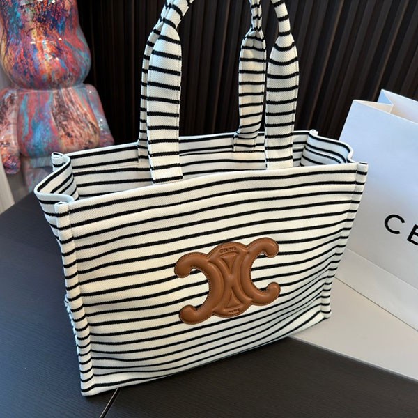 Very popular Celine replica striped large Cabas Thais tote bag Cex08381 Very popular Celine replica striped large Cabas Thais tote bag Cex08381