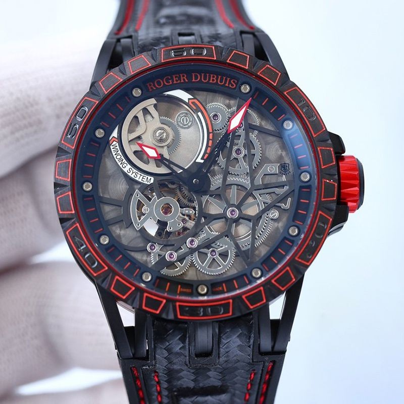 [Not available in Japan] Roger Dubuis Excalibur Replica Spider Carbon Black/Red 45MM RDDBEX0573 rol81335