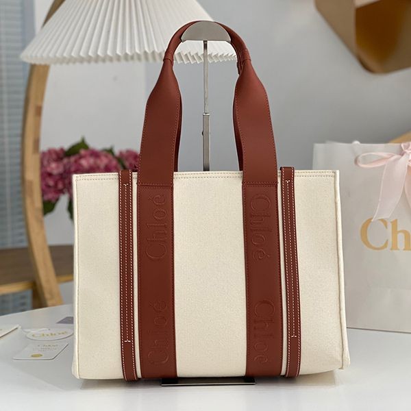 Immediate delivery Chloe Woody replica medium canvas tote bag chk37367 Immediate delivery Chloe Woody replica medium canvas tote bag chk37367